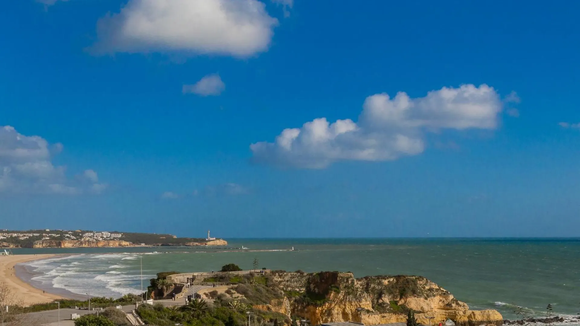 Rocha Praia Mar Beach Front Line Bay Portugal